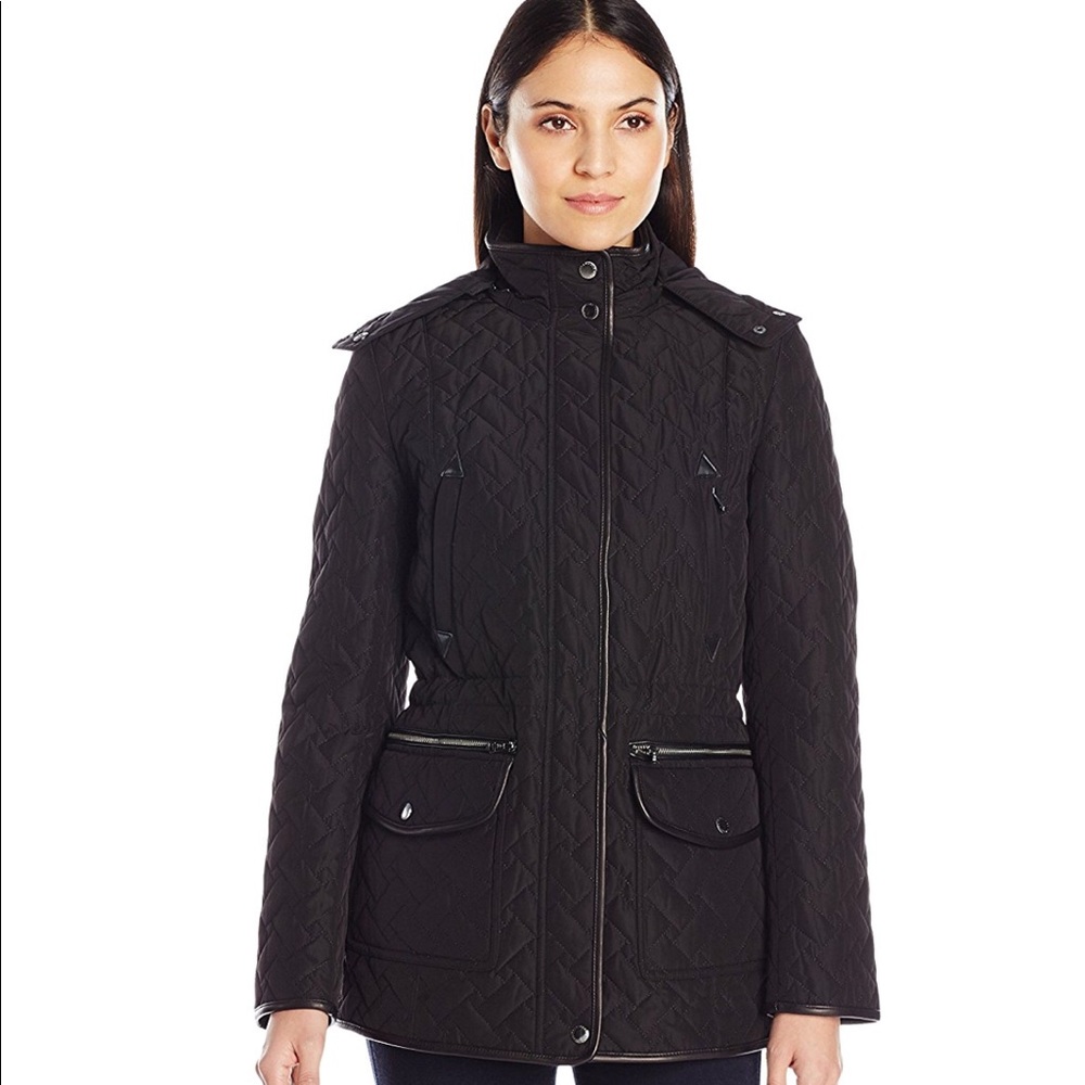 Quilted Thermo Parka With Removable Hood